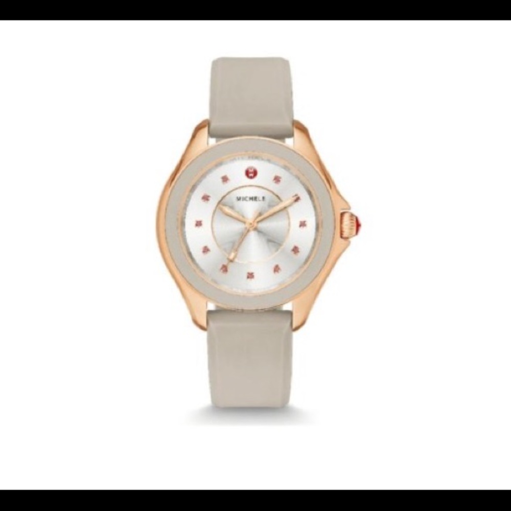 Michele watch NEW, rose gold and topaz